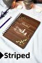 Istanbul Wooden Cover Spiral School Notebook - Lined Notebook - 60 Sheets (120 Pages) - A5 15X21 cm