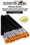 Paint Brush 11 Number 5 Pcs Flat Tip Synthetic Art Brush Economic Watercolor Acrylic Paint Gouache B