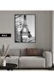 Amazing | Black&White Eiffel Tower Model -6 | Framed Tempered Glass Table Single Vertical