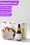Meditation Duo | Lavender Oil 20 ml and Burgundy Patterned Incense Burner | 100% Natural