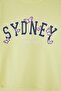 Yellow Cotton Printed Oversize Girls' Thick Non-Embossed Knitted Sweatshirt Tkdaw26Sw00027 - 3