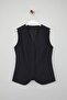 More Sustainable Dark Navy Striped Fitted Woven Vest Twoaw26Ye00038 - 5