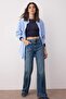 Mavi Yüksek Bel Geniş Paça Wide Leg Jeans TWOAW26JE00082