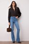 Blue More Sustainable High-Waist Medium Stretch Flared Jeans TWOSS23JE00063