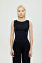 Ultra Soft Boat Neck Sleeveless Blouse Black - 3