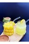 2 Pieces Heat Resistant Grape Model Glass Hot / Cold Cocktail and Coffee Glass (with Straw Gift) - 3