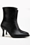 Pointed Toe Thin Heel Black Boots