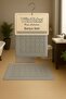 Cotton Tufting 2-Piece Toilet Seat Set, Bathroom Set, Bathroom Mat Set, Honeycomb, Mink (Ecru) - 2