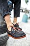 Seasonal Linen Shoes 008 Black (Tan Sole) - 8