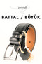 Battal Size / Large Size / Long Size XXL 3.5 cm Classic Men's Genuine Leather Belt
