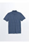Polo Neck Short Sleeve Patterned Pique Men's T-Shirt (S5) - 5