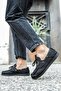 Seasonal Linen Shoes 008 Black (Black Sole) - 4