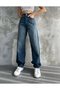 NEW SEASON BELT BUCKLE DETAIL BAGGY PANTS - 2