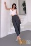 Women's High Waist Crepe Fabric Lycra Beltless Balloon Leg Pants – Office and Casual Relaxed Fit - 3