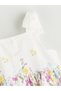 Square Neck Floral Satin Girls' DressS5GH10Z1 - 4
