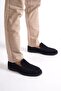 Genuine Leather 22103T-Lcv Navy Blue Nubuck Men's Loafer