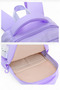 Kawaii Pro Imported New Season Ergonomic Korean Style Purple School Backpack with Accessories and Teddy Bear - 4
