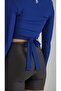 Anvelop Belden Bağlamalı Crop Bluz Lacivert - 8