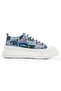 Women's Vegan Blue Thick Sole Sneakers - Already Lost Design - 6