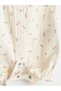 Lcw Baby Ecru Crew Neck Floral Baby Girl Romper and Headband - 4