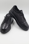 Men's Inner Outer Khaki Leather Ultra Comfortable Stitched Black Daily Shoes - 2