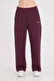 Women's Wide-Leg Cotton Sweatpants Plum 5609-M - 3