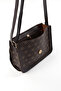 Monogram Printed Brown Shk127 Faux Leather Interior Zipper Pocket Snap Closure Hand, Arm and Shoulder Bag - 8