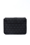 Monogram Printed Black Shk127 Faux Leather Interior Zipper Pocket Snap Closure Hand, Arm and Shoulder Bag - 3
