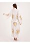 4 Layers Natural Muslin Cotton Fabric Chemical Treatment Unprocessed Hand Printed Kaftan Kimono Peshtemal Bathrobe - 2