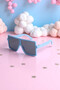 Square 0-10 Years Uv400 Certified Matte Blue Black Children's Sunglasses - 2