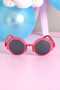 Round Glittery 0-10 Years Uv400 Certified Red Children's Sunglasses - 2