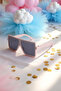 Square 0-10 Years Old Uv400 Certified Beige Cream Children's Sunglasses - 2