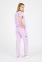 Lilac Terry Cotton Suit Unisex Bat Sleeve Nurse and Doctor Uniform Suit Scrubs - 5