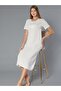 Classic Lace Detail Short Sleeve Stylish Elegant Nightgown 38-31 - 7