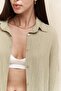 Durres Khaki Oversize Shirt - 7
