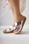 Genuine Leather Kassid White Comfort Women's Slippers - 4