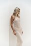 Kamalas Asymmetric Knitwear Beige Long Dress - 5