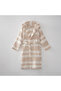 İkra Peshtemal Women's Bathrobe 100% Organic Cotton Jacquard Beige