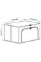 Storage-Organization Box Meridyendukkan White-gray Striped Model 34x51x28 Cm Size - 3