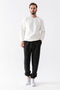 Men's Sweatpants Black Pocket Elastic Leg with Adjustable Waist Cord - 10008 - 5