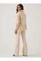 Women's Beige Lycra Stretchy Cherry Lycra High Waist Spanish Jeans Trousers - 3