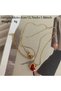 Whisper Steel Gold Color Red Stone Stainless Steel Design Heart Figured February 14 Special Necklace - 4