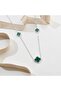 Silver Color Green Women's Necklace - 2
