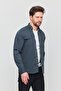 Men's Petrol Green Slim Fit Slim Cut Cotton Denim Shirt - 6