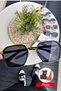 Sunglasses Women & Men Uv400 Glass Ce Certificated Gold Black Re0039w - 3