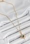 316L Steel Zircon Stone Pole Star Model Gold Color Women's Necklace - 2