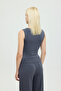 Ultra Soft Boat Neck Sleeveless Blouse Smoked - 5