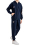 Boy's Best Written Zippered Hooded Zipper Detailed Navy Blue Tracksuit Set - 2