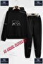 Children's Unisex "Kara 3Lu Cat" Special Printed Hooded Tracksuit Set
