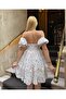 Women's Chest Gloplu Halter Neck Floral Print Chiffon Mini Dress - 3